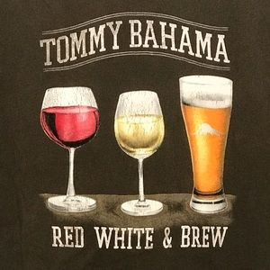 Tommy bahama red whit and brew men’s size large